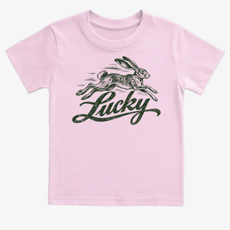 Lucky Rabbit-Kids T-Shirt-Pink