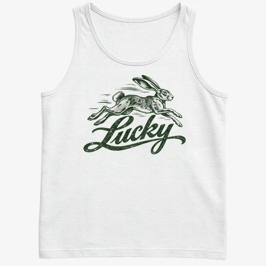 Lucky Rabbit-Men's Tank Top-White