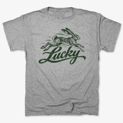 Lucky Rabbit-Unisex Heavyweight T-Shirt-Heather Gray