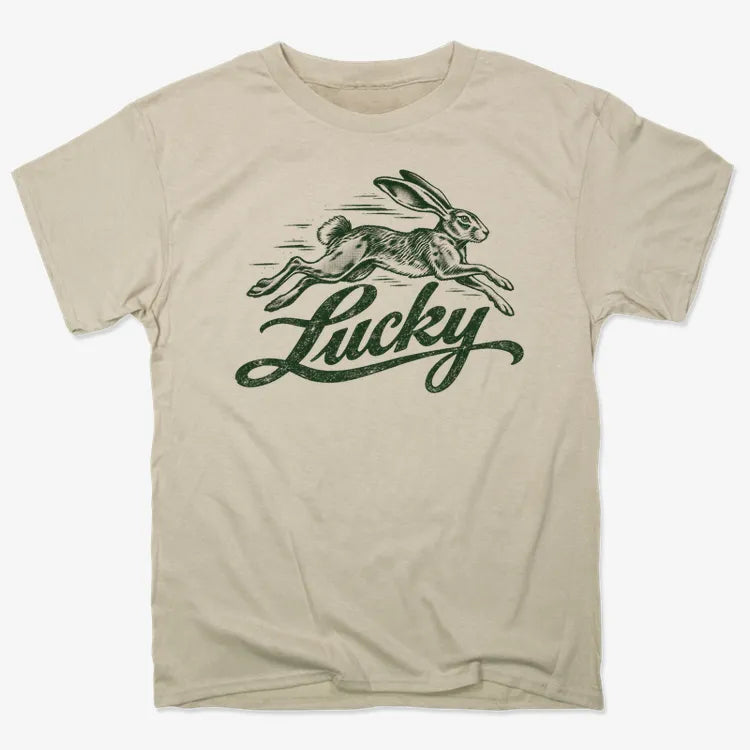 Lucky Rabbit-Unisex Heavyweight T-Shirt-Sand