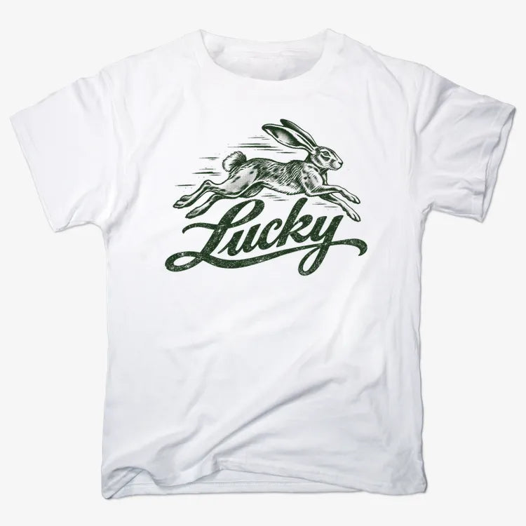 Lucky Rabbit-Unisex Heavyweight T-Shirt-White