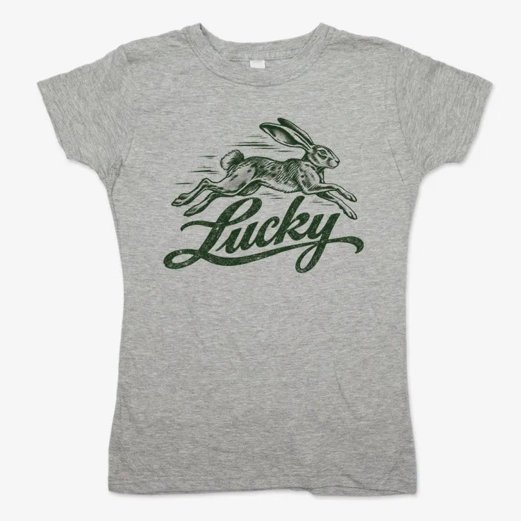 Lucky Rabbit-Women's T-Shirt-Gray Granite