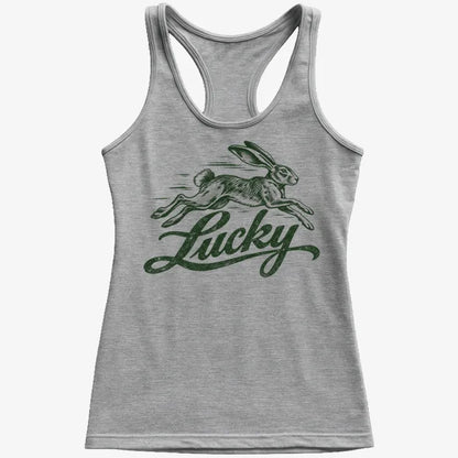 Lucky Rabbit-Women's Tank Top-Gray Granite