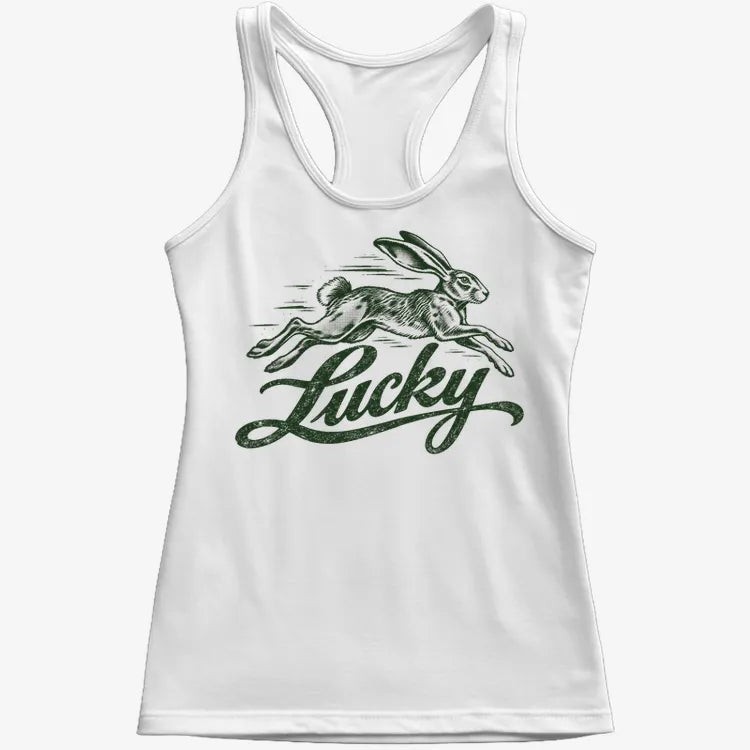 Lucky Rabbit-Women's Tank Top-Snow