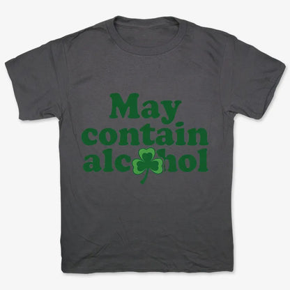 May Contain Alcohol Shamrock St Patrick's Day Design