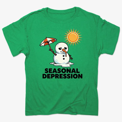 Seasonal Depression Melting Snowman