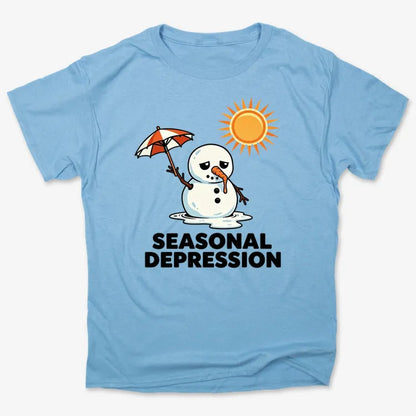 Seasonal Depression Melting Snowman