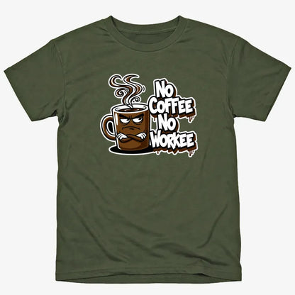 No Coffee No Workee Humor Tee
