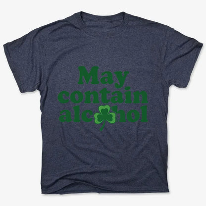 May Contain Alcohol Shamrock St Patrick's Day Design