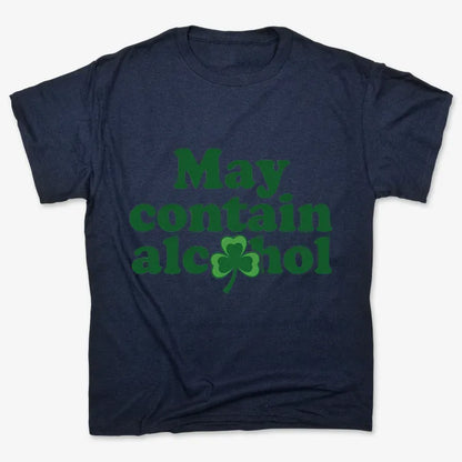 May Contain Alcohol Shamrock St Patrick's Day Design