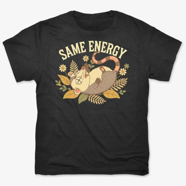 Same Energy Opossum Vibes-Men's T-Shirt-Black