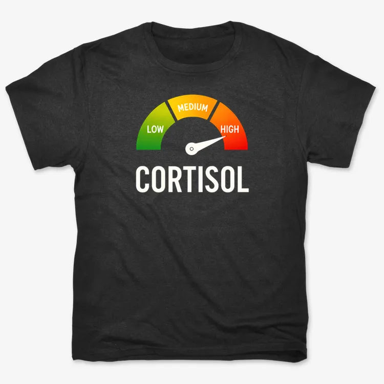 Cortisol Level: HIGH-Men's T-Shirt-Black