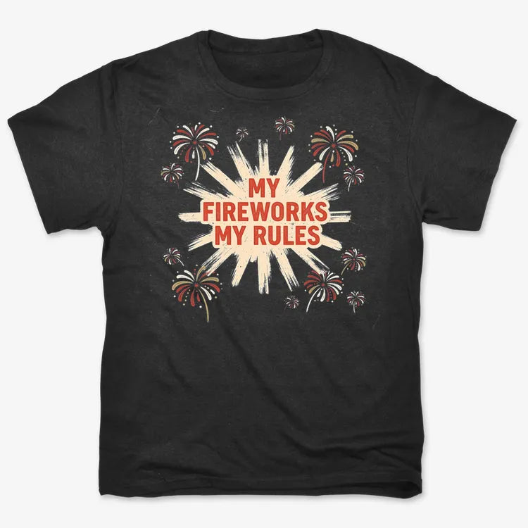 My Fireworks My Rules-Men's T-Shirt-Black