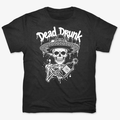 Dead Drunk Skeleton Fiesta-Men's T-Shirt-Black