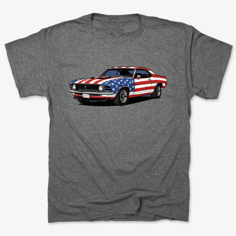 American Muscle Car Pride-Men's T-Shirt-Charcoal Heather