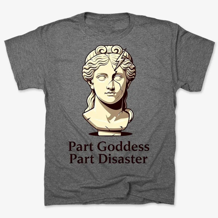 Goddess Meets Disaster Tee-Men's T-Shirt-Charcoal Heather