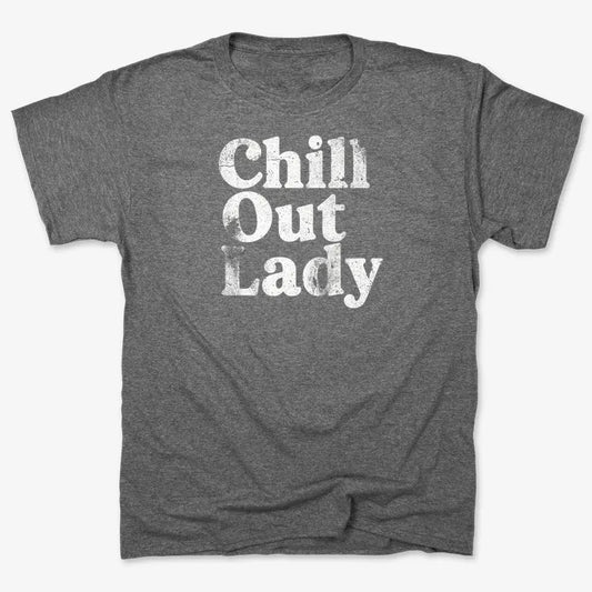 Chill Out Lady Tee-Men's T-Shirt-Charcoal Heather