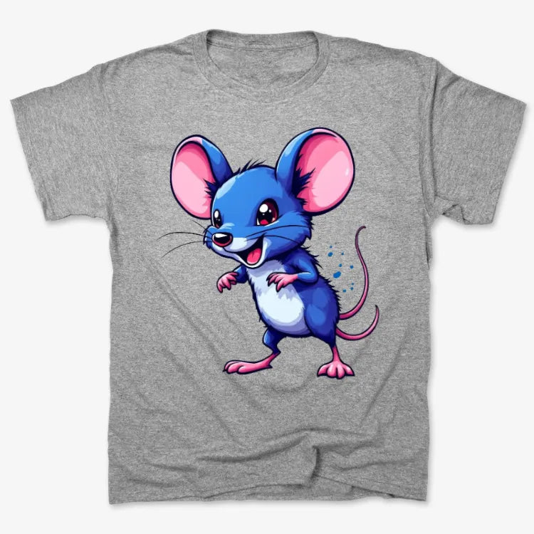 Blue Anime Mouse Tee