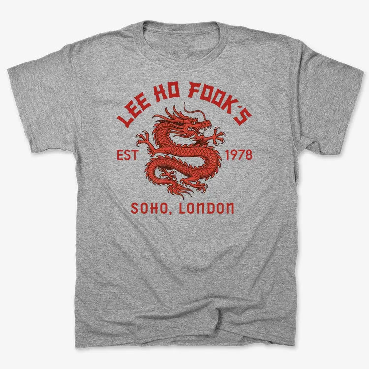 Lee Ho Fooks Dragon Design-Men's T-Shirt-Gray Heather