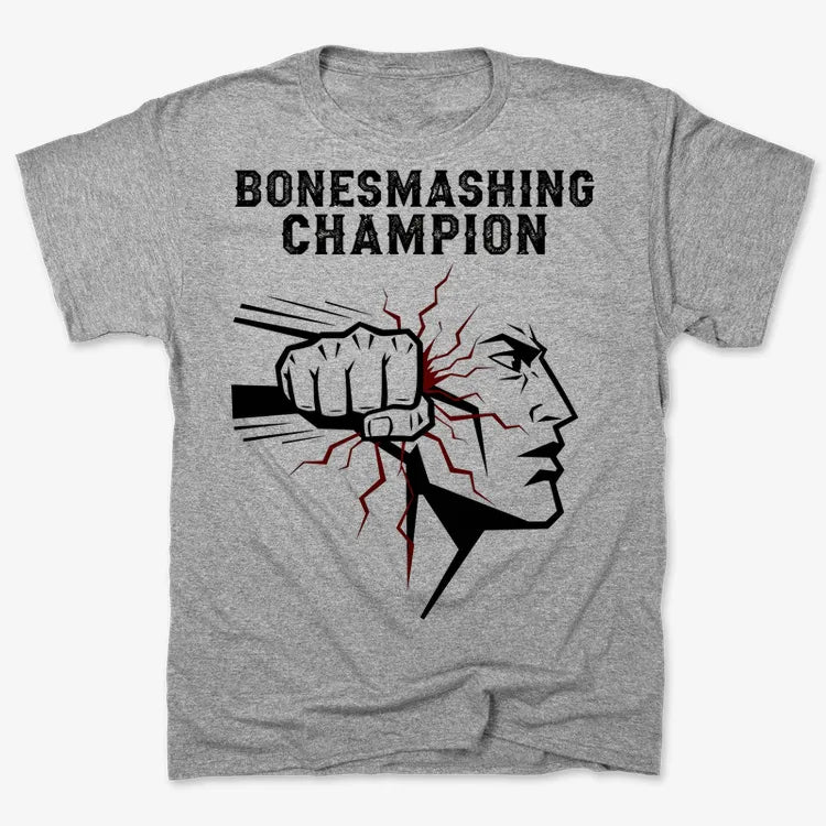 Bone-Smashing Champion Tee-Men's T-Shirt-Gray Heather