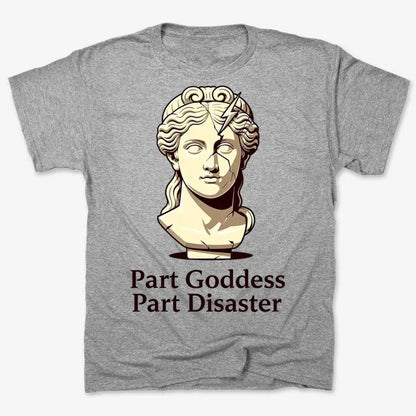 Goddess Meets Disaster Tee-Men's T-Shirt-Gray Heather