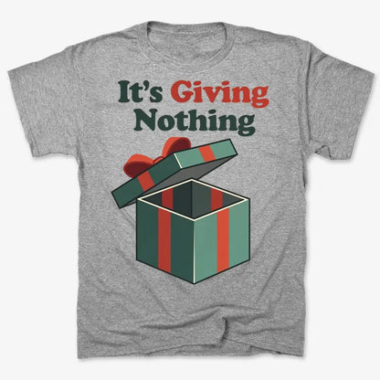 It's Giving Nothing Tee-Men's T-Shirt-Gray Heather