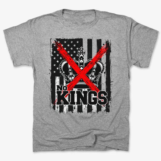 No Kings Statement Tee-Men's T-Shirt-Gray Heather