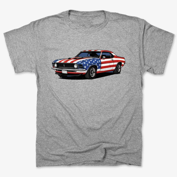 American Muscle Car Pride-Men's T-Shirt-Gray Heather