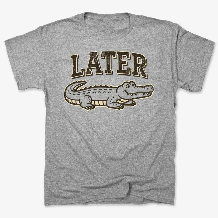 Later Alligator-Men's T-Shirt-Gray Heather