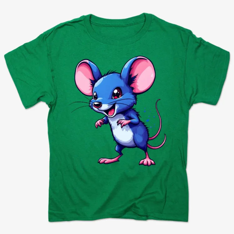 Blue Anime Mouse Tee