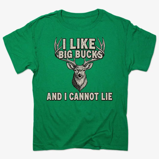 I Like Big Bucks and I Cannot Lie-Men's T-Shirt-Kelly Green Heather