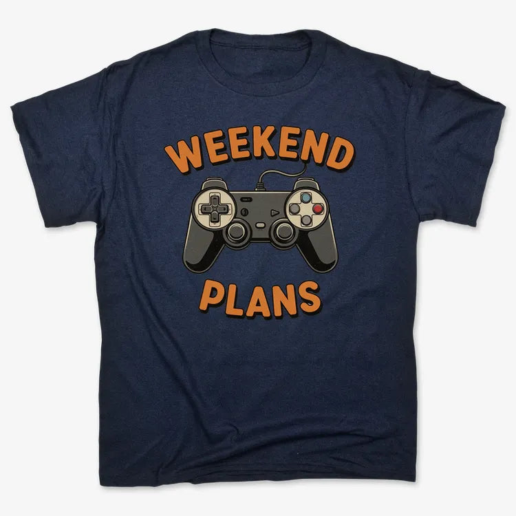 Weekend Plans Gaming Controller-Men's T-Shirt-Navy Blue