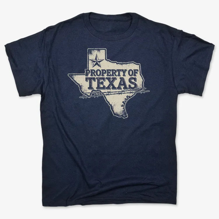 Property of Texas-Men's T-Shirt-Navy Blue