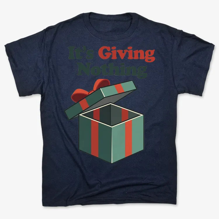 It's Giving Nothing Tee-Men's T-Shirt-Navy Blue