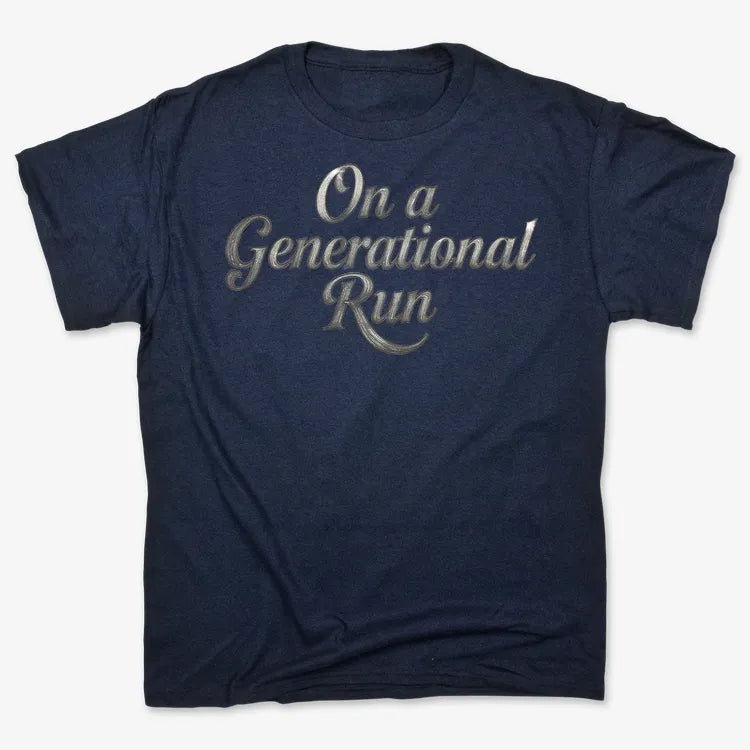 On a Generational Run-Men's T-Shirt-Navy Blue
