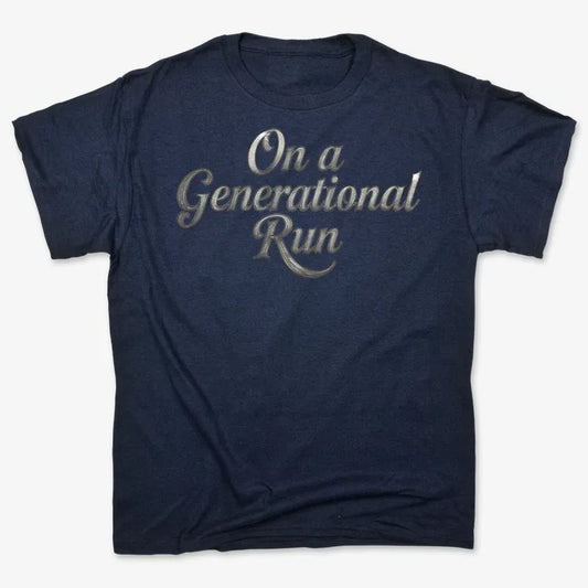 On a Generational Run-Men's T-Shirt-Navy Blue
