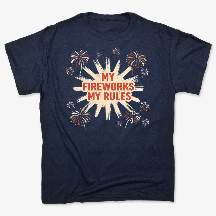 My Fireworks My Rules-Men's T-Shirt-Navy Blue