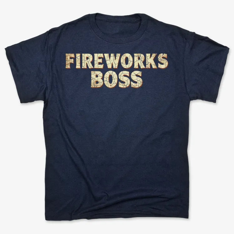 Fireworks Boss-Men's T-Shirt-Navy Blue