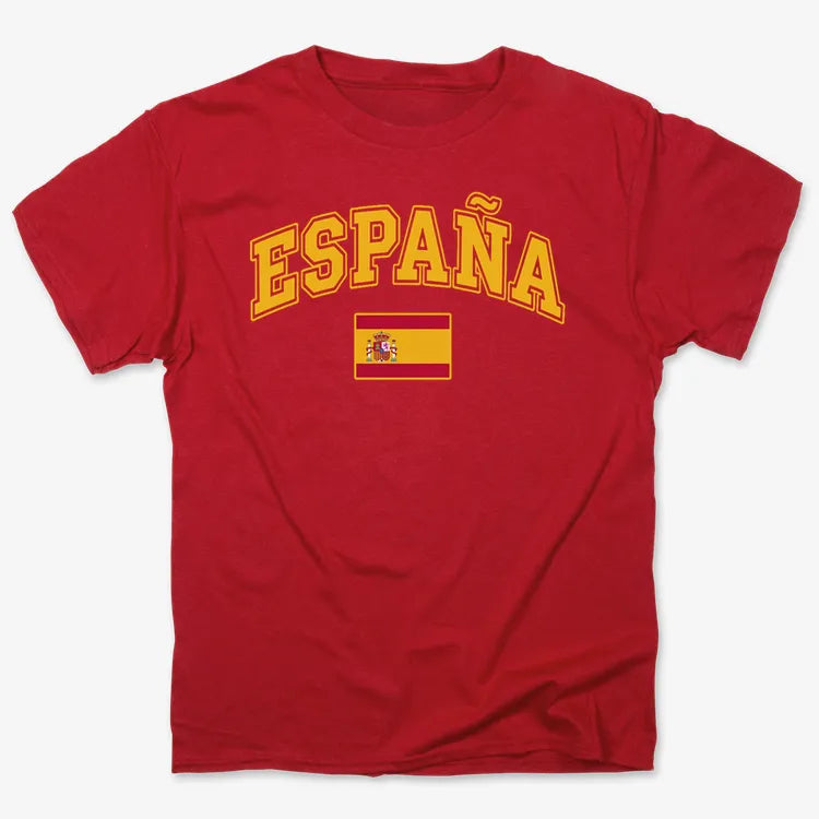 ESPAÑA Futbol Soccer-Men's T-Shirt-Red