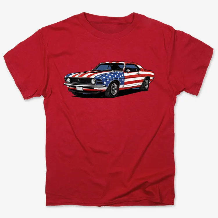 American Muscle Car Pride-Men's T-Shirt-Red