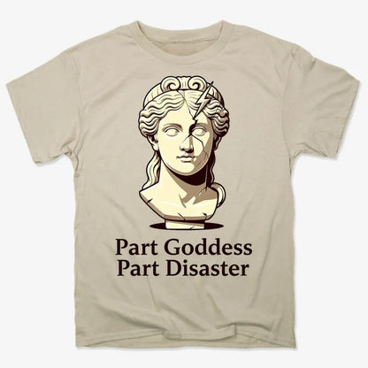 Goddess Meets Disaster Tee-Men's T-Shirt-Sand