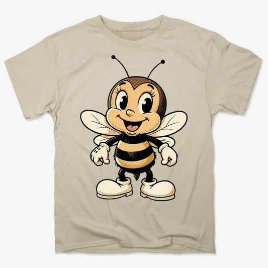 Wildflower Bee Mascot-Men's T-Shirt-Sand