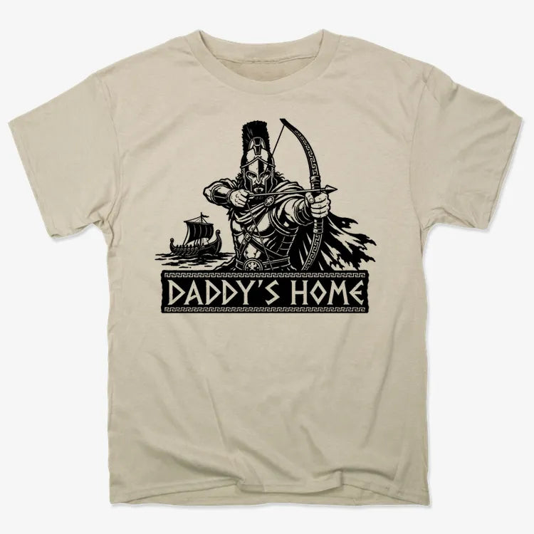 Odysseus Daddy's Home Odyssey Graphic-Men's T-Shirt-Sand