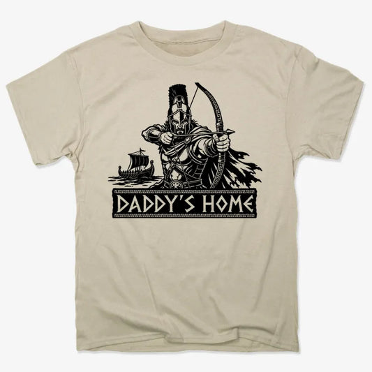 Odysseus Daddy's Home Odyssey Graphic-Men's T-Shirt-Sand