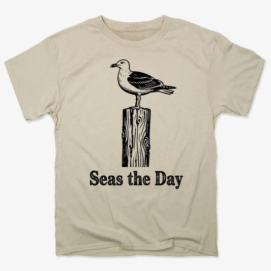 Seas the Day-Men's T-Shirt-Sand