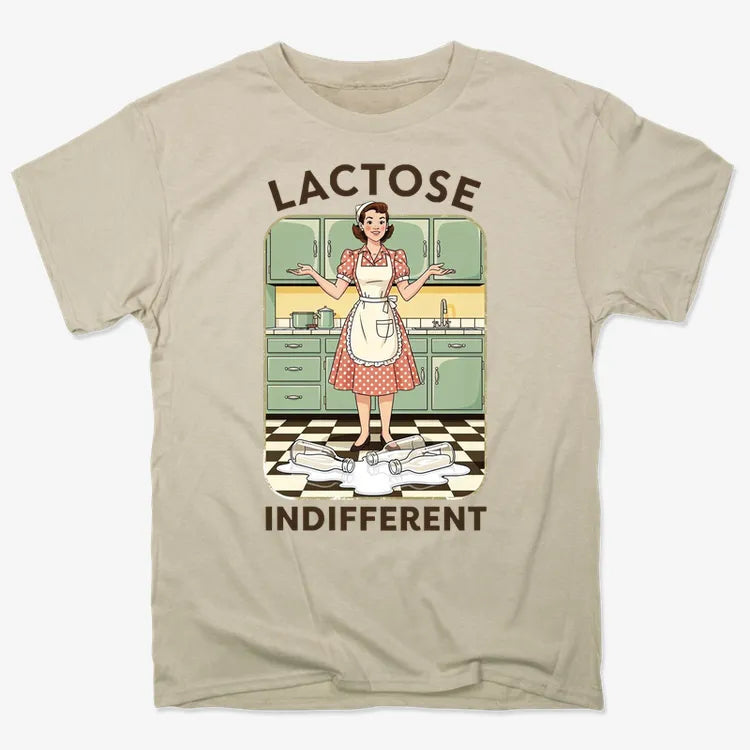 Lactose Indifferent Retro Kitchen Humor-Men's T-Shirt-Sand
