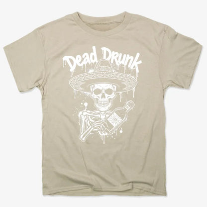 Dead Drunk Skeleton Fiesta-Men's T-Shirt-Sand