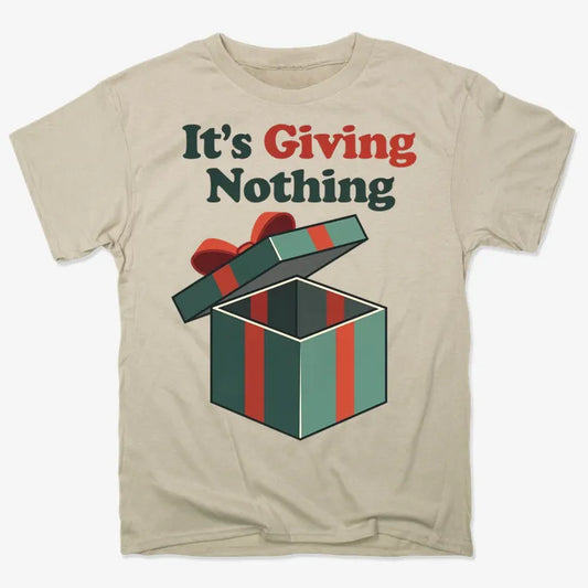 It's Giving Nothing Tee-Men's T-Shirt-Sand