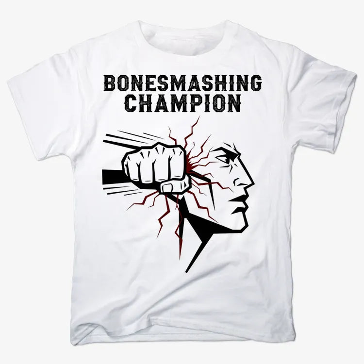 Bone-Smashing Champion Tee-Men's T-Shirt-White