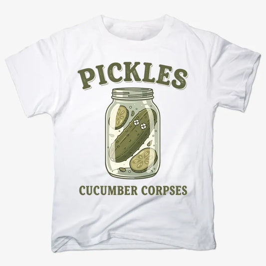 Pickles Are Cucumber Corpses T-Shirt-Men's T-Shirt-White